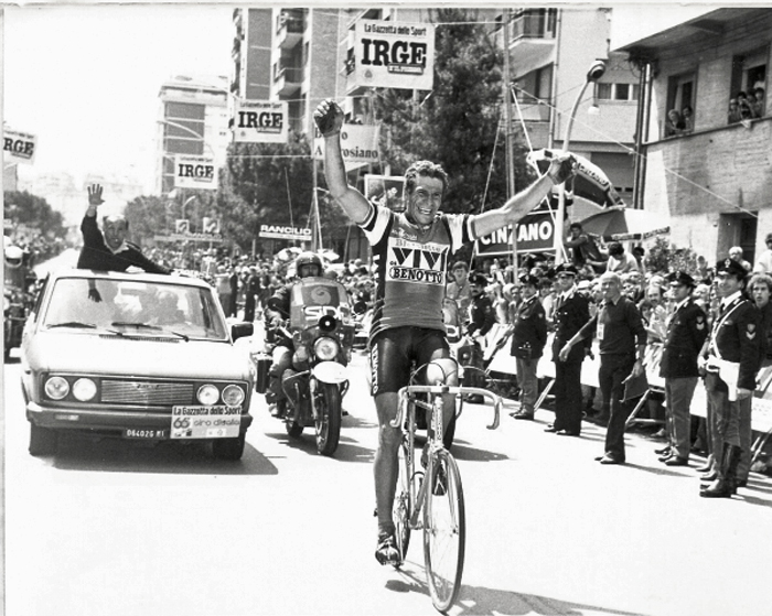 Braun Gregor Winning the 1983 German National Road Race on a Benotto