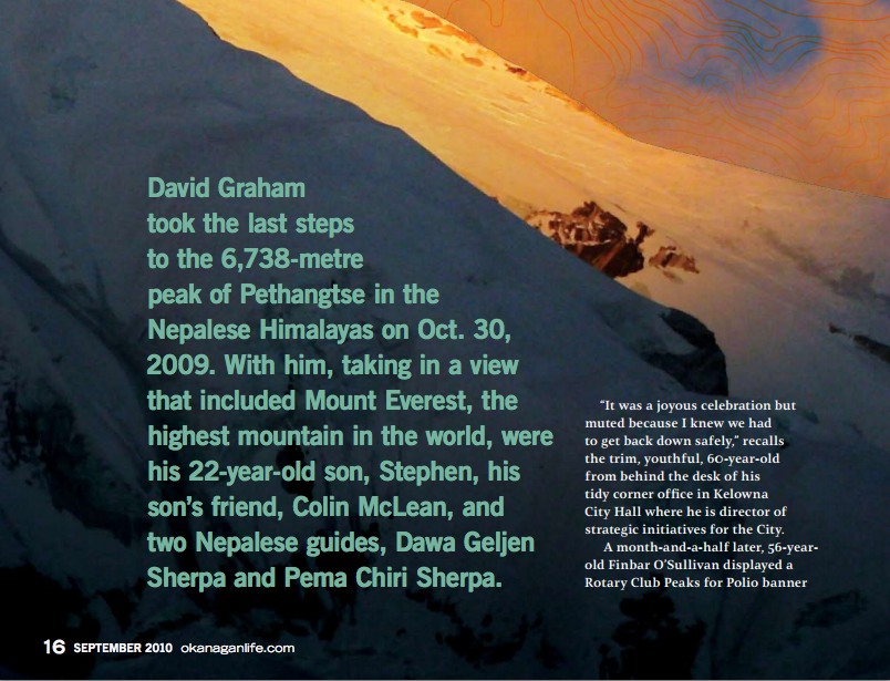 David Graham and  Finbar O'Sullivan Mt. Pethangtse climb.