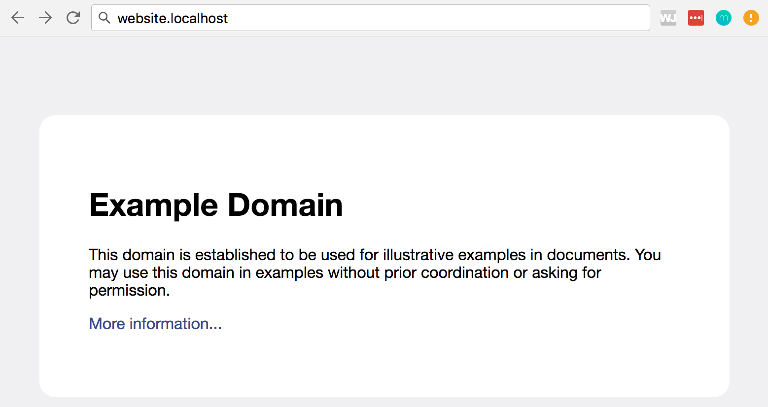 Apache example website