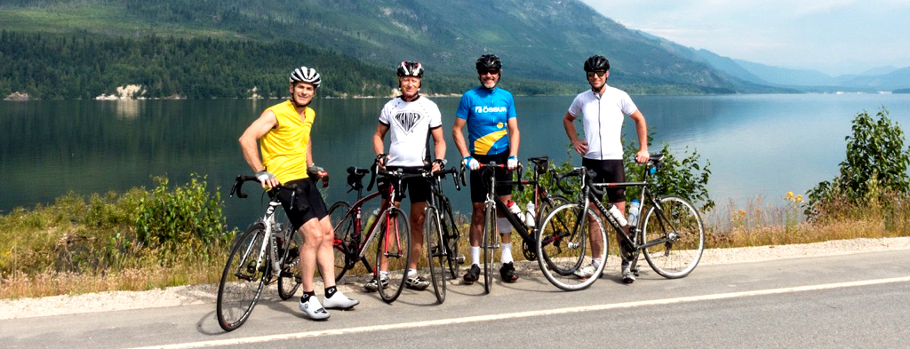 Cycling in BC with friends